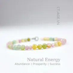 Mẫu số 2206285 Vòng tay may mắn đá Tourmaline thiên nhiên CTjade