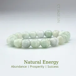 Mẫu 22060649 Vòng tay hộ mệnh hoa sen đá Cẩm thạch thiên nhiên CTjade