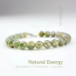 Mẫu 2206284 Vòng tay trang sức may mắn đá Moss agate thiên nhiên CTjade