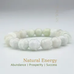 Mẫu 22060650 Vòng tay hộ mệnh hoa sen đá Cẩm thạch thiên nhiên CTjade