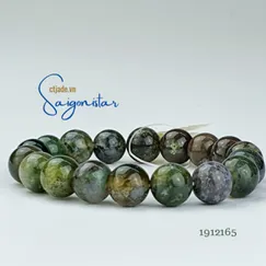 Mẫu 1912165 | Vòng Tay Moss Agate 10ly | Trang sức cao cấp thương hiệu Việt Saigonistar