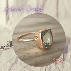 Nhẫn Bạc Si Vàng Trắng Đá Quartz Mẫu 20082607 | Trang sức cao cấp đá thiên nhiên CTjade