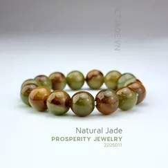 Mẫu 2205011 Vòng tay ngọc Cẩm thạch thịnh vượng thiên nhiên CTjade