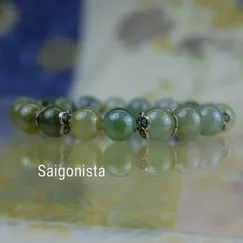 1806074 Trang sức đá phong thủy hộ mệnh bình an vòng tay Đá Cẩm Thạch thiên nhiên CTjade