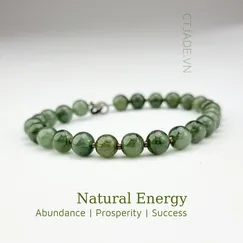 Mẫu 2206069 Vòng tay thịnh vượng ngọc Cẩm thạch thiên nhiên CTjade