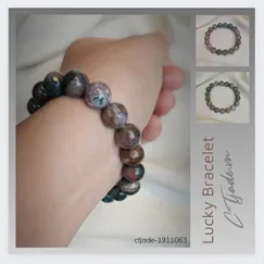 1911063 Trang Sức Phong Thủy Hộ Mệnh Bình An | Vòng Tay Đá Chalcedony Thiên Nhiên | CTjade