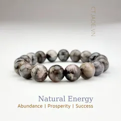 Mẫu 220618 Vòng tay hộ mệnh đá Gỗ hóa thạch thiên nhiên CTjade