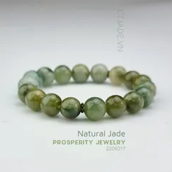 Mẫu 2205017  Vòng tay hộ mệnh ngọc Cẩm thạch thiên nhiên CTjade