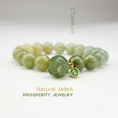 Mẫu 220400 Vòng tay ngọc cẩm thạch thiên nhiên CTjade, vong tay phong thủy hộ mệnh