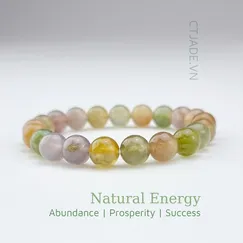 Mẫu 2206203 Vòng tay phong thủy may mắn  đá Chalcedony thiên nhiên CTjade