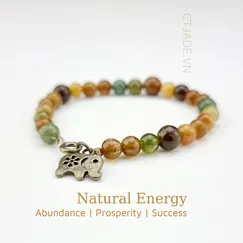 Mẫu số 22060643 Vòng tay may mắn đá Tourmaline thiên nhiên CTjade