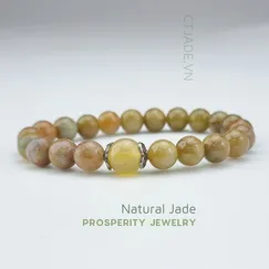 Mẫu 2204257 Vòng tay may mắn đá Cẩm thạch thiên nhiên CTjade