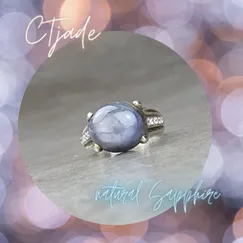 Nhẫn Bạc Si Vàng Trắng Đá Natural Sopphire 20080934 | Trang sức cao cấp đá thiên nhiên CTjade