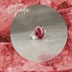 Nhẫn Bạc Si Vàng Trắng Đá Natural Star Ruby 20080947 | Trang sức cao cấp đá thiên nhiên CTjade