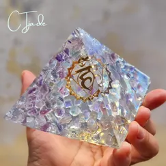 Mẫu 2005123 | Kim tự tháp mỹ thuật đá Fluorite thiên nhiên Giza