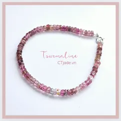 Mẫu số 2303130 Trang sức đá phong thủy hộ mệnh bình an, vòng tay đá Tourmaline thiên nhiên CTjade
