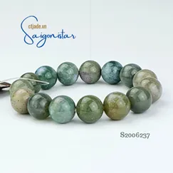 Mẫu S2006237 | Vòng Tay Đá Indian Agate 12ly | Trang sức cao cấp thương hiệu Việt Saigonistar