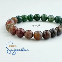 Mẫu 1911276B | Vòng Tay Indian Agate 8 ly | Trang Sức Cao Cấp Thương Hiệu Việt Saigonistar