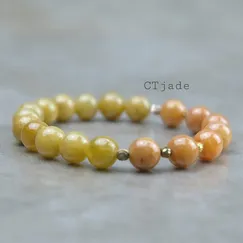 Trang sức phong thủy may mắn bình an - Vòng Tay Đá Cẩm Thạch thiên nhiên CTjade - 1806094