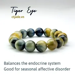 Mẫu 2208303 Trang sức phong thủy hộ mệnh vòng tay đá mắt hổ Tiger Eye 12ly CTjade