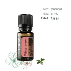 316200001 Tinh Dầu Lộc Đề Xanh Doterra - Wintergreen doterra