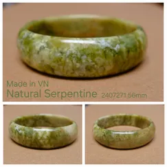 2407271 - Vòng tay đá Serpentine thiên nhiên size 56mm, trang sức thương hiệu Việt Saigonistar