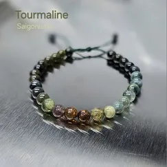 2410221 Vòng tay đá tourmaline thiên nhiên 5ly, Saigonistar