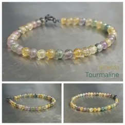 1806051 Vòng tay đá Tourmaline thiên nhiên viên đá 4ly - CTjade.vn