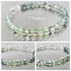 2410263 Trang sức đá phong thủy hộ mệnh bình an Đá thiên nhiên Moss Agate