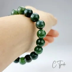 2107253 Vòng Tay Lục Thạch Tủy Thiên Nhiên CTjade | Trang Sức Phong Thủy CTjade