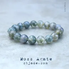 L1910211 Trang sức phong thủy CTjade, vòng tay Moss Agate