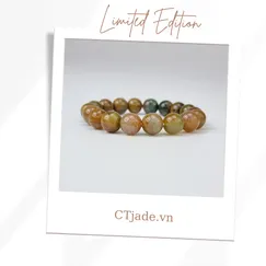 2109293 Trang sức phong thủy hộ mệnh vòng tay đá Thạch tủy Chalcedony thiên nhiên CTjade