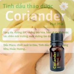 Flash Sale 11.11 Tinh dầu Ngò (Hạt Mùi) Coriander, tinh dầu thảo dược trẻ hóa cho làn da sáng khỏe!