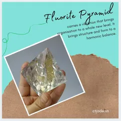 P21051249 Kim tự tháp năng lượng phong thủy hình học thiêng Crystal Light đá Flourite thiên nhiên