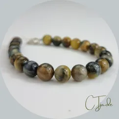 2106022 | Trang Sức Đá Phong Thủy Bình An | Vòng Tay Đá Mắt Hổ CTjade