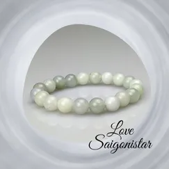 Trang sức phong thủy hộ mệnh bình an, Vòng tay đá cẩm thạch thiên nhiên Saigonistar - 0430189