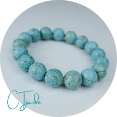 Mẫu  2105214 Trang Sức Phong Thủy Hộ Mệnh Saigonistar | Vòng Tay Đá Turquoise Thiên Nhiên