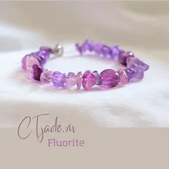 2308119 Trang sức đá phong thủy, vòng tay đá Fluorite thiên nhiên, CTjade.vn