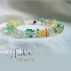 2308118 Trang sức đá phong thủy, vòng tay đá Fluorite thiên nhiên, CTjade.vn