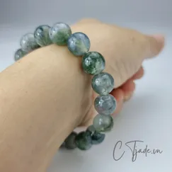 Mẫu 2107220 | Trang Sức Phong Thủy Thịnh Vượng | Vòng Tay Băng Ngọc Thủy Tảo CTjade