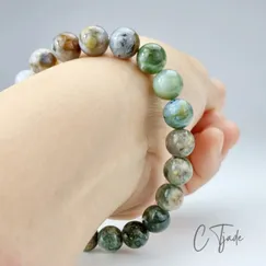 Mẫu 2107251 Trang Sức Phong Thủy Hộ Mệnh | Vòng Tay Đá Ocean Jasper | CTjade  #ctjadephienbangioihan