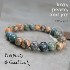 CTjade Phiên Bản Giới Hạn | Đá Moss Agate Thiên Nhiên 8ly | Mẫu S2004060