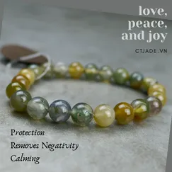 CTjade Phiên Bản Giới Hạn | Đá Moss Agate Thiên Nhiên 8ly | Mẫu S2004061