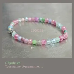 Mẫu 2206281 Vòng tay trang sức may mắn đá Tourmaline thiên nhiên CTjade