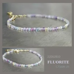 22062810 Vòng tay trang sức may mắn đá Flourite thiên nhiên CTjade