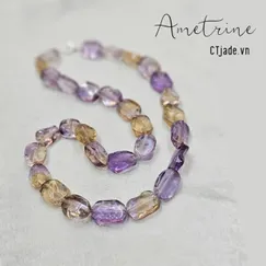 Mẫu 2304062 Vòng cổ Ametrine đá phong thủy cho người mệnh hỏa, mệnh thổ, mệnh kim và cả mệnh thủy | CTjade