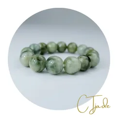 2105105 Trang sức đá phong thủy hộ mệnh, vòng tay năng lượng bình an đá Cẩm Thạch Thiên Nhiên | CTjade