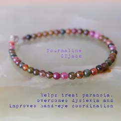 Trang Sức Phong Thủy Hộ Mệnh Bình An 0728182 | Vòng Tay Cặp Đôi Đá Tourmaline Thiên Nhiên | CTjade