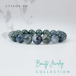 Mẫu 2110090 Trang sức phong thủy hộ mệnh CTjade vòng tay Băng ngọc thủy tảo thiên nhiên
