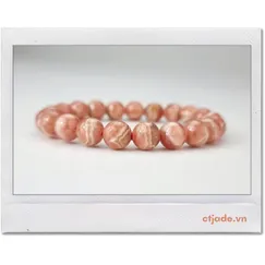 2106100 | Trang Sức Phong Thủy Cầu Duyên | Vòng Tay Đá Đào Hoa Rhodochrosite Thiên Nhiên | CTjade